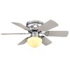 Globo UGO ceiling fan matt nickel, 1-light source