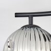 Ripoll ceiling light, globe light chrome, Smoke-coloured, 2-light sources