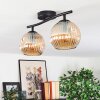 Gastor ceiling light, globe light Amber, 2-light sources
