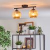 Gastor ceiling light, globe light Amber, 2-light sources