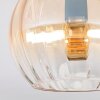 Koyoto ceiling light, globe light Amber, clear, 2-light sources