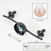 Koyoto ceiling light, globe light Amber, clear, 2-light sources