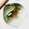 Koyoto ceiling light, globe light gold, black, 8-light sources
