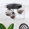 Chehalis ceiling light, globe light Smoke-coloured, 3-light sources