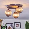 Chehalis ceiling light, globe light Smoke-coloured, 3-light sources