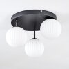 Chehalis ceiling light, globe light white, 3-light sources