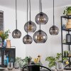 Koyoto hanging light, globe light, pendant light Smoke-coloured, 6-light sources