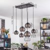 Koyoto hanging light, globe light, pendant light Smoke-coloured, 6-light sources