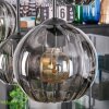 Koyoto hanging light, globe light, pendant light Smoke-coloured, 6-light sources