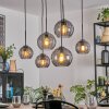 Koyoto hanging light, globe light, pendant light Smoke-coloured, 6-light sources