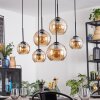 Koyoto hanging light, globe light, pendant light Amber, 6-light sources