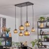 Koyoto hanging light, globe light, pendant light Amber, 6-light sources
