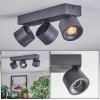 Narel ceiling light, ceiling spotlight LED black, 3-light sources