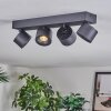 Narel ceiling light, ceiling spotlight LED black, 4-light sources