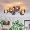 Chehalis ceiling light, globe light 55 cm Smoke-coloured, 6-light sources