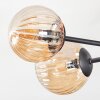 Chehalis ceiling light, globe light 55 cm Amber, 6-light sources
