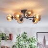 Chehalis ceiling light, globe light 55 cm Amber, 6-light sources
