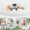 Chehalis ceiling light, globe light 55 cm Amber, 6-light sources