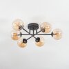 Chehalis ceiling light, globe light 55 cm Amber, 6-light sources