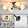 Chehalis ceiling light, globe light 62 cm white, 6-light sources