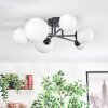 Chehalis ceiling light, globe light 62 cm white, 6-light sources