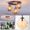 Chehalis ceiling light, globe light 30 cm Amber, 3-light sources
