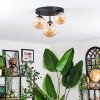 Chehalis ceiling light, globe light 30 cm Amber, 3-light sources