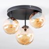 Chehalis ceiling light, globe light 30 cm Amber, 3-light sources