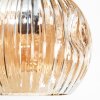 Ripoll ceiling light, globe light Amber, Smoke-coloured, 10-light sources