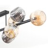 Ripoll ceiling light, globe light Amber, Smoke-coloured, 10-light sources