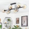 Ripoll ceiling light, globe light Amber, clear, Smoke-coloured, 10-light sources