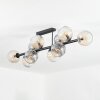 Ripoll ceiling light, globe light Amber, clear, Smoke-coloured, 10-light sources
