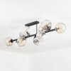 Ripoll ceiling light, globe light Amber, clear, Smoke-coloured, 10-light sources