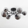 Chehalis ceiling light, globe light 62 cm Smoke-coloured, 6-light sources
