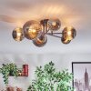 Chehalis ceiling light, globe light 62 cm Smoke-coloured, 6-light sources