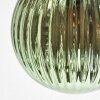 Chehalis ceiling light, globe light 60 cm blue, green, coppery, 6-light sources