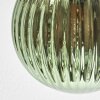 Chehalis ceiling light, globe light 62 cm blue, green, coppery, 6-light sources
