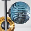 Koyoto ceiling light, globe light 31 cm blue, gold, coppery, 4-light sources