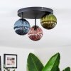 Chehalis ceiling light, globe light 30 cm blue, green, coppery, 3-light sources