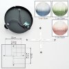 Chehalis ceiling light, globe light 30.5 cm blue, green, clear, coppery, 3-light sources