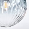 Chehalis ceiling light, globe light 30.5 cm blue, green, clear, coppery, 3-light sources