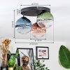 Chehalis ceiling light, globe light 33.5 cm blue, green, clear, coppery, 3-light sources