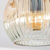 Ripoll ceiling light, globe light Amber, clear, 2-light sources