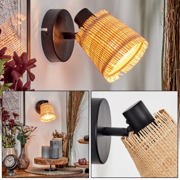 Lindberg wall light, wall spotlight black, 1-light source