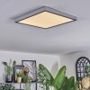 Finsrud ceiling light, Panel LED silver, 1-light source