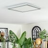 Finsrud ceiling light, Panel LED silver, 1-light source