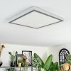 Finsrud ceiling light, Panel LED silver, 1-light source
