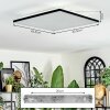 Barullu ceiling light, Panel LED black, white, 1-light source