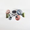 Chehalis ceiling light, globe light 60 cm blue, green, clear, coppery, 6-light sources