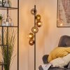 Koyoto globe light, floor lamp 32 cm gold, clear, coppery, Smoke-coloured, 6-light sources